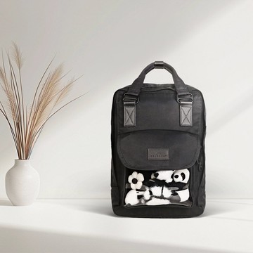 【DOUGHNUT】14吋 後背包 電腦包 曬娃包 防潑水 減壓背帶 LU -黑