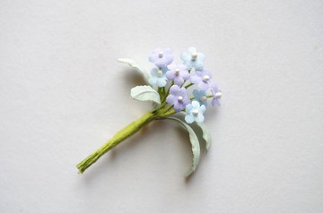 定制、手工染色、勿忘我胸針