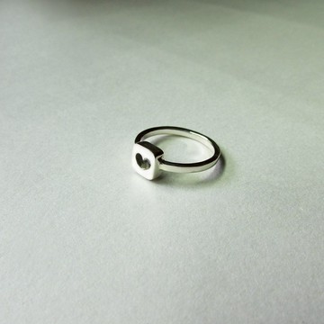 square heart ring_方心戒指 |925純銀 限量 設計師手做 超取免運