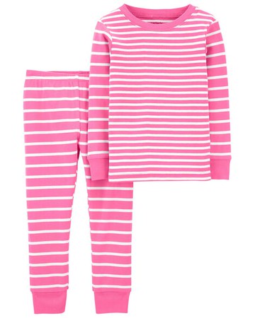 Baby 2-Piece Striped 100% Snug Fit Cotton PJs