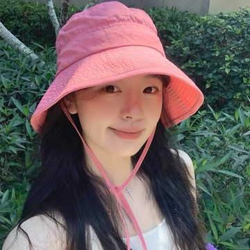 漁夫帽 帽子 遮陽帽 防曬帽 大帽簷 日系帽子 綁帶漁夫帽 戶外帽 透氣 女生帽子 穿搭好物 091
