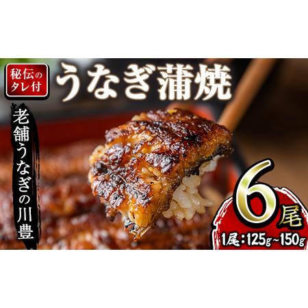 ふるさと納税 947-2 昭和56年創業 うなぎの川豊 蒲焼き 6尾 セット 鹿児島県鹿屋市