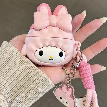 ins小眾 日系少女 蝴蝶結 可愛小羊 美樂蒂 Airpods Pro 硅膠套 2/3/4代 蘋果藍牙耳機防摔保護殼