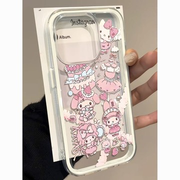 免運+隔日🚚大孔手機殼 衣櫥KT美樂蒂 適用於蘋果17promax 16Pro 15plus14 13 12 11防摔