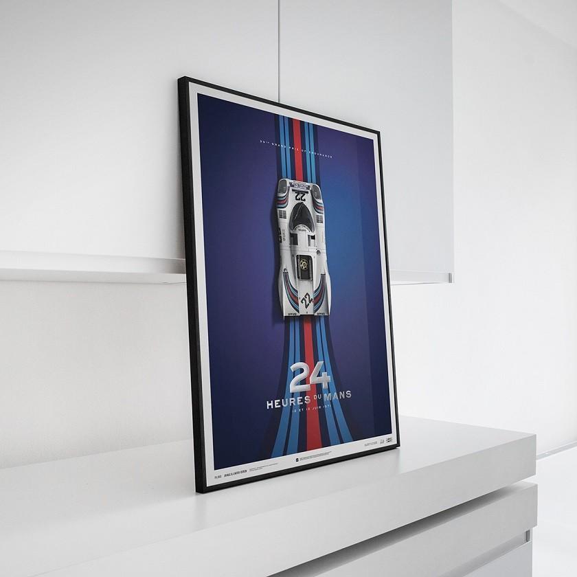 [50 x 70 cm] Porsche 917 Martini 24h Le Mans 1971 Unique  Limited Edition