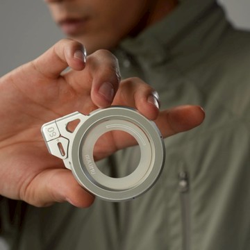 G09 磁浮夜光手機支架指環扣 (雙面 MagSafe 磁吸) 機械銀 (贈 夜光指環扣)