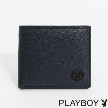 PLAYBOY - 短夾附零錢袋  Blue Sentinel系列 - 藍色