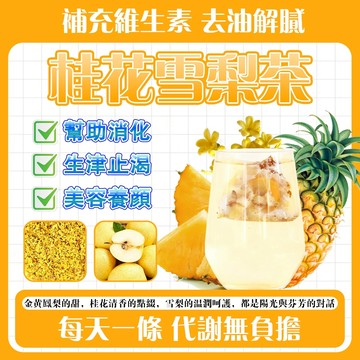 🔥台灣熱銷🔥桂花雪梨茶 果乾茶 果乾水 幫助消化 水果茶 花茶 冷泡茶 鳳梨 金桔 去油解膩 自然甘甜無添加 清潤茶