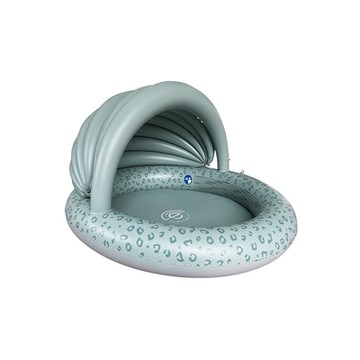 Swim Essentials 荷蘭 充氣戲水池 (直徑100cm) - 森林小花豹 (遮陽款)