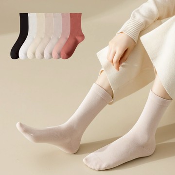 NicoFun 愛定做 2雙 加寬襪口中筒襪 無骨縫頭 抗菌 防臭 堆堆襪 棉襪 運動襪(女襪22.5-24.5cm)