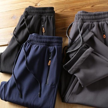 戶外尖貨！不起球不掉絨！加絨加厚防水防風男士秋冬保暖休閑褲潮