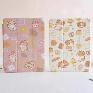 柯基犬卡卡慢享生活強悍磁吸iPad三折/Y折保護殼-卡卡款