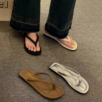 🔥臺灣出貨🔥人字拖鞋女夏外穿新款網紅百搭平底一字拖軟底沙灘外出涼拖鞋 拖鞋涼鞋 兩穿拖鞋 懶人鞋女