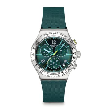 Swatch GREENSHIFT GLOW 金屬手錶/男錶/女錶/瑞士製造 YVS535 (43mm)【官方旗艦店】
