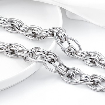 宏雲Hongyun- Jy-大號橢圓珍珠鏈不鏽鋼手工鏈條diy鏈 嘻哈朋克項煉褲鏈配飾粗鏈子