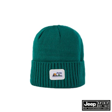 JEEP 山形品牌LOGO亮彩毛帽-綠色