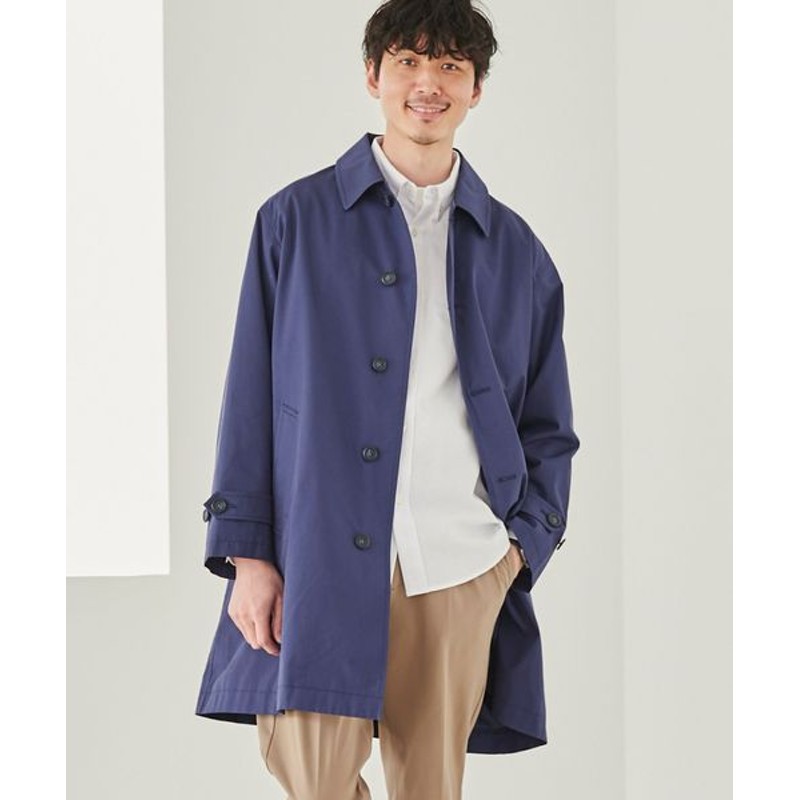 coen メンズ ウェザーステンカラーコート NAVY XL | LINEショッピング