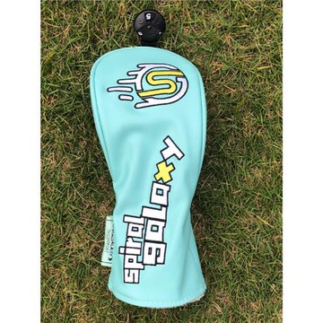 SpiralGalaxy高爾夫球桿套3號木5號木球頭帽PU防水字母繡花時尚款