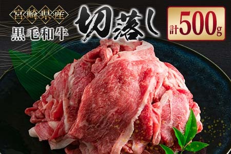 宮崎県産 黒毛和牛切落し 500g