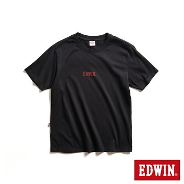 EDWIN 男款 EDGE音浪LOGO短袖T恤 (黑色)