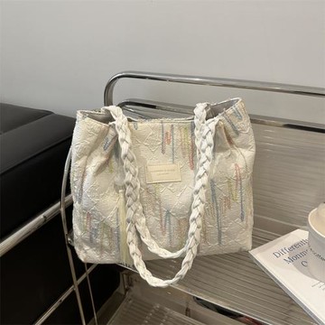 2024新款女包時尚休閑單肩手提大容量帆布包包女士百搭潮流托特包