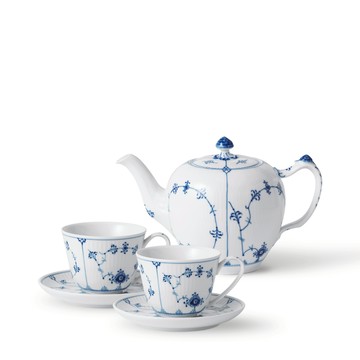 【本月優惠】平邊唐草雙人下午茶組(平邊唐草 萬用杯碟240ml 2件+茶壺700ml)