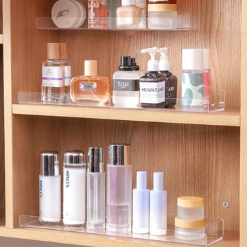 大款免鑽釘壁掛壓克力置物架/鏡櫃置物分類架-3入 單一規格