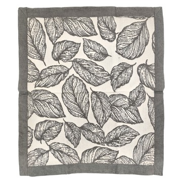 好物良品 家居雙面棉質提花防滑沙發墊 - 柔軟舒適 可機洗  坐墊巾 90 × 160 cm 2人座  漫葉灰  坐墊巾 90 × 160 cm  2人座