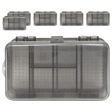 10格帶蓋雙層收納盒 14 x 8 x 4cm 3個  灰色  2組