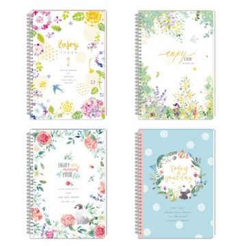 蝦皮隔日到貨 花漾 PP線圈筆記本 18K(隨機出貨) 墊腳石購物網