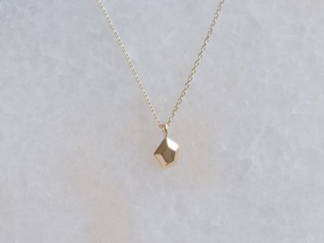 K10YG 小巧五角形項鍊 變形五角形 項鍊 黃K金