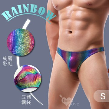 男性內衣褲 連身衣 同志推薦 GAY 低腰立體剪裁絢麗彩虹T字褲【本商品含有兒少不宜內容】