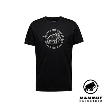 【Mammut長毛象】Mammut Core T-Shirt Lines Men 機能有機棉LOGO短袖T恤 男款 黑色 #1017-04045