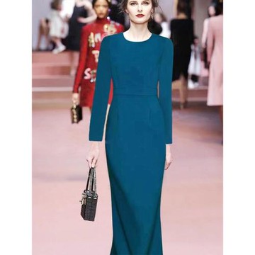 春秋正式場合端莊大氣連衣裙名媛氣質媽媽中年裙高級感裙子優雅女