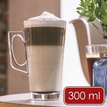 《Pasabahce》土耳其 Vela提把玻璃杯(300ml) | 水杯 茶杯 咖啡杯 高球杯 長飲杯