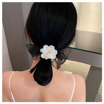 梨花HaNA 韓國聽見愛情花開的聲音．網紗花朵髮圈