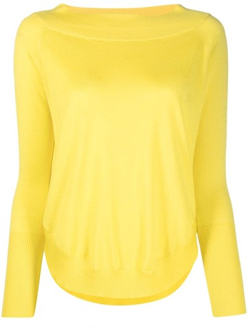 Wild Cashmere - ribbed-knit off-shoulder top - women - Cashmere/Silk - 38 - Yellow