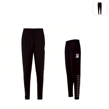 【FILA】男性 針織束口長褲-黑色 1PNY-1811-BK