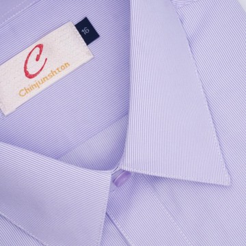 【CHINJUN】男士商務襯衫 抗皺加強 長袖 短袖 紫細條紋 2148 s2148