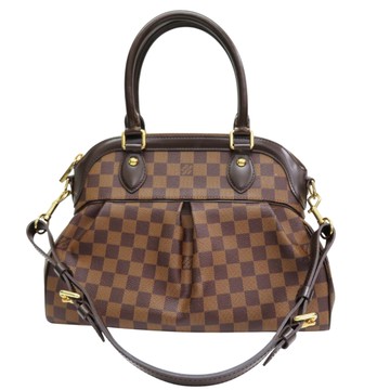 LOUIS VUITTON LV 路易威登 棕色 棋盤格 帆布 Trevi PM 兩用包 N51997 【二手名牌BRAND OFF】