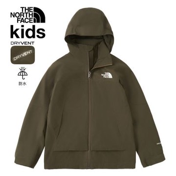 The North Face 官方旗艦 北面兒童灰褐色DRYVENT防水衝鋒衣｜8DXM21L 外套