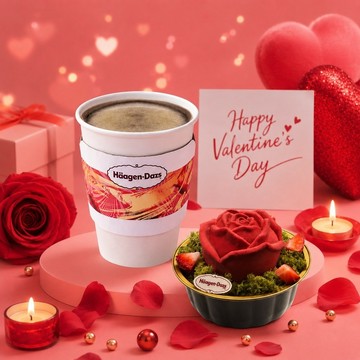 【Häagen-Dazs哈根達斯】(外帶)掌心玫瑰冰淇淋午茶組 好禮即享券