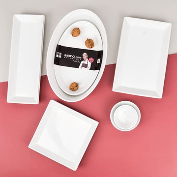 出口德國ASA新骨瓷四方歐式白色平盤