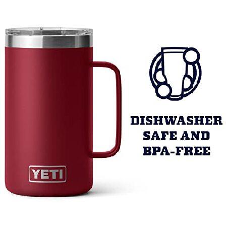 YETI Rambler 24 oz Mug, Vacuum Insulated, Stainless Steel with MagSlider Lid, Harvest Red並行輸入