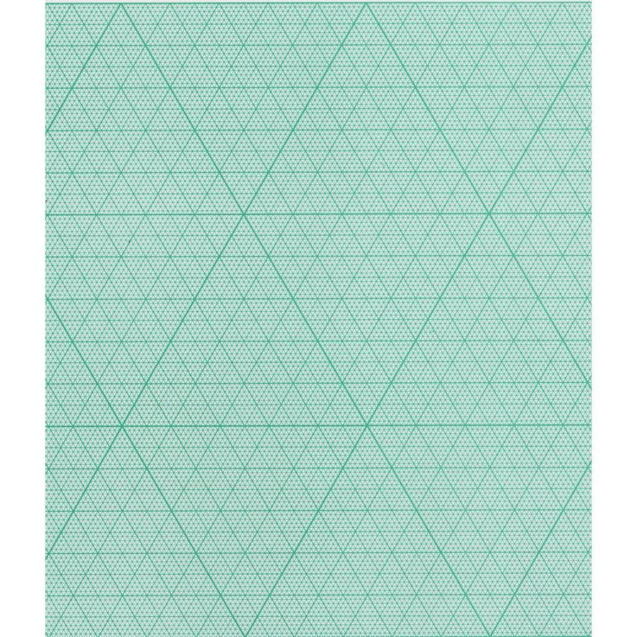 SAKAEテクニカルペーパー グラフ用紙 1mm 立体三角グラフ用紙 上質紙 A4 グリーン A4-立12