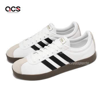 adidas 休閒鞋 VL Court 2 白 米白 黑 男鞋 女鞋 皮革 復古 焦糖底 Neo 愛迪達 ID6015