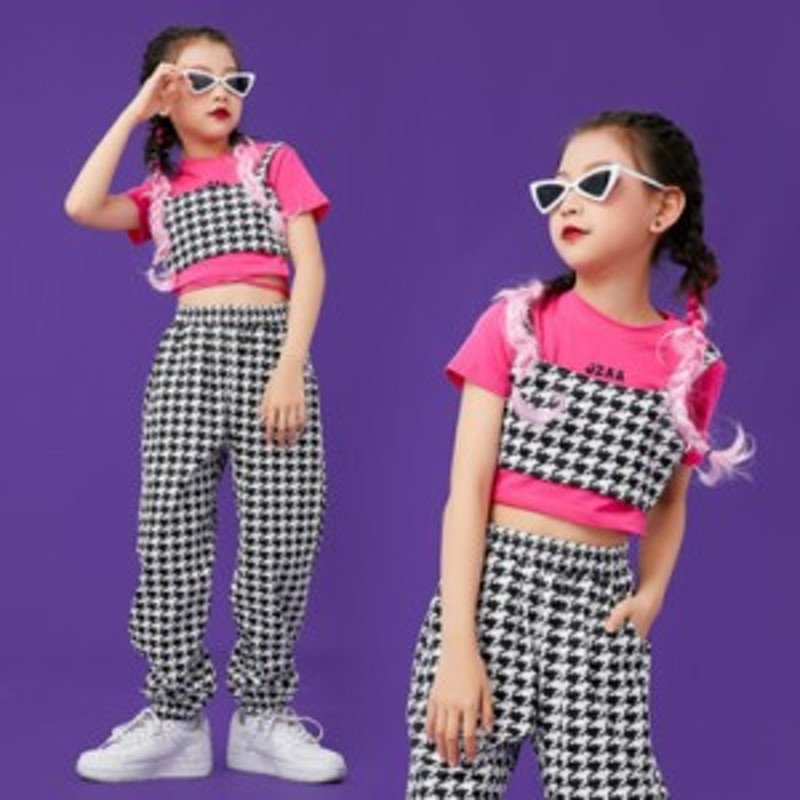 キッズ ダンス衣装 可愛い ピンク黒 白 チェック セット ジャズダンス チアガール ヒップホップ へそ出し 韓国 Hiphop 練習着 ステージ衣 通販 Lineポイント最大1 0 Get Lineショッピング