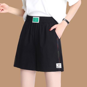 大碼短褲女胖mm夏季薄款高腰顯瘦冰絲涼涼褲百搭運動5分中褲外穿