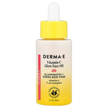 DERMA E, 維生素 C 亮彩面部護理油，1 液量盎司（30 毫升）