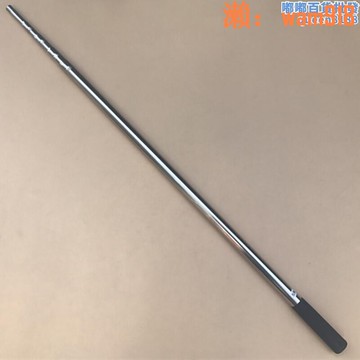 【店長推薦】厚款 不鏽鋼壓花伸縮抄網杆 8螺口自由定位魚叉竿子 桿頭焊接